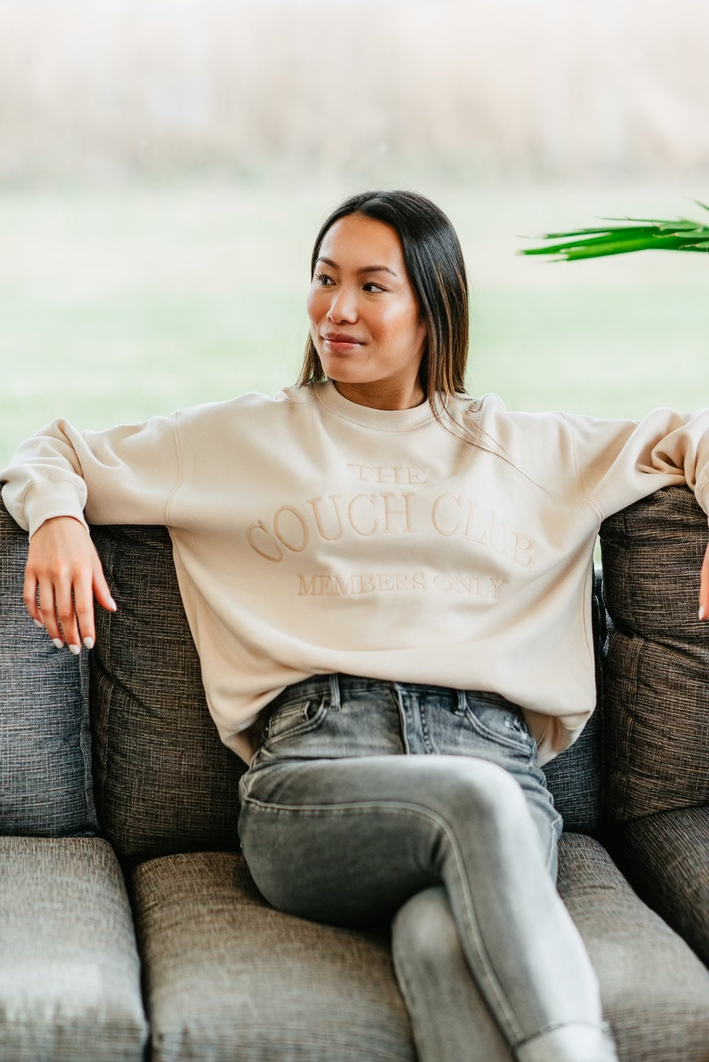 1897 Active The Couch Club Sweatshirt for Women in Cream