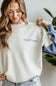 1897 Active Don’t Know Don’t Care Sweatshirt for Women in Cream/Blue