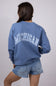 1897 Active Michigan Lake Life Fleece Sweatshirt for Women in Cream/Blue