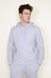 1897 Active Diamond Weave Hoodie for Men in Heather Grey 