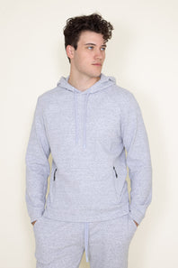 1897 Active Diamond Weave Hoodie for Men in Heather Grey 