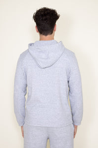 1897 Active Diamond Weave Hoodie for Men in Heather Grey 