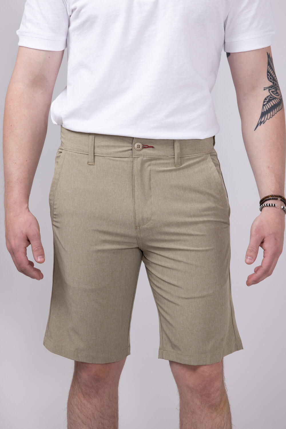1897 Original Heather Hybrid Shorts for Men in Khaki