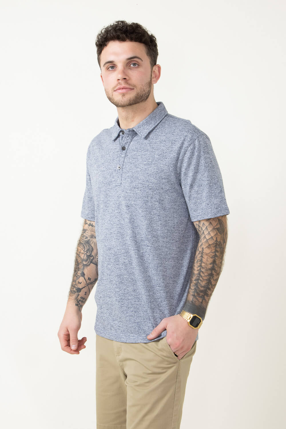 1897 Original Jersey Polo Shirt for Men in Blue