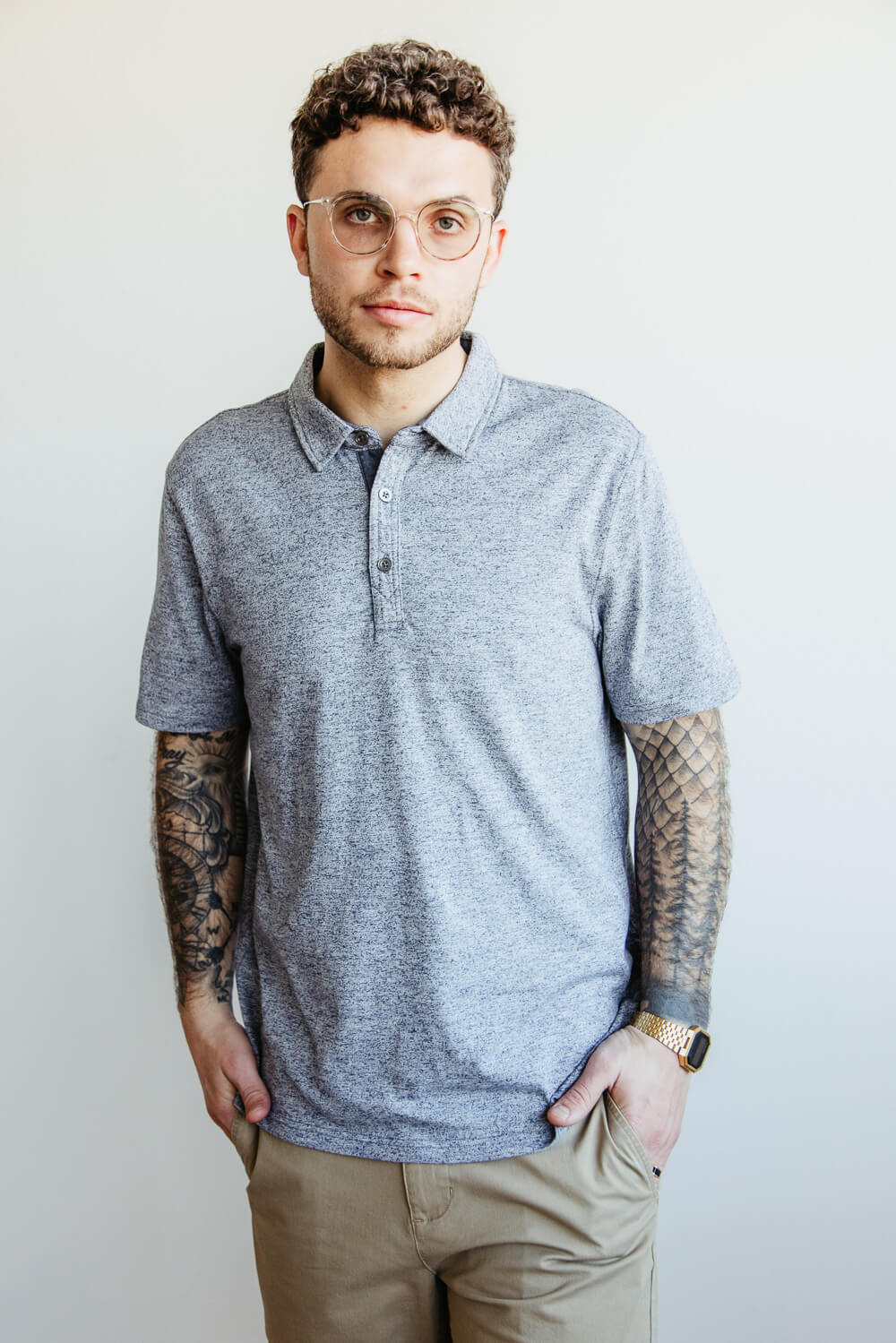 1897 Original Jersey Polo Shirt for Men in Blue
