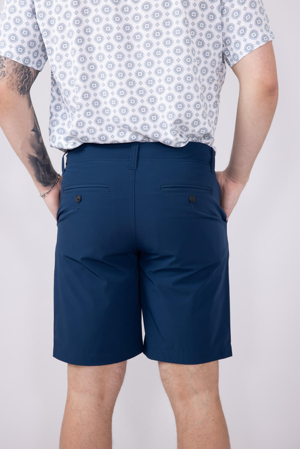 1897 Legends 9” Hydro Flat Front Shorts for Men in Navy 