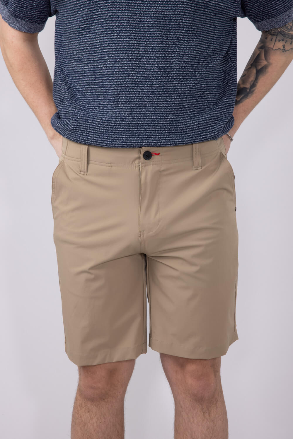 1897 Legends 9” Hydro Flat Front Shorts for Men in New Khaki 