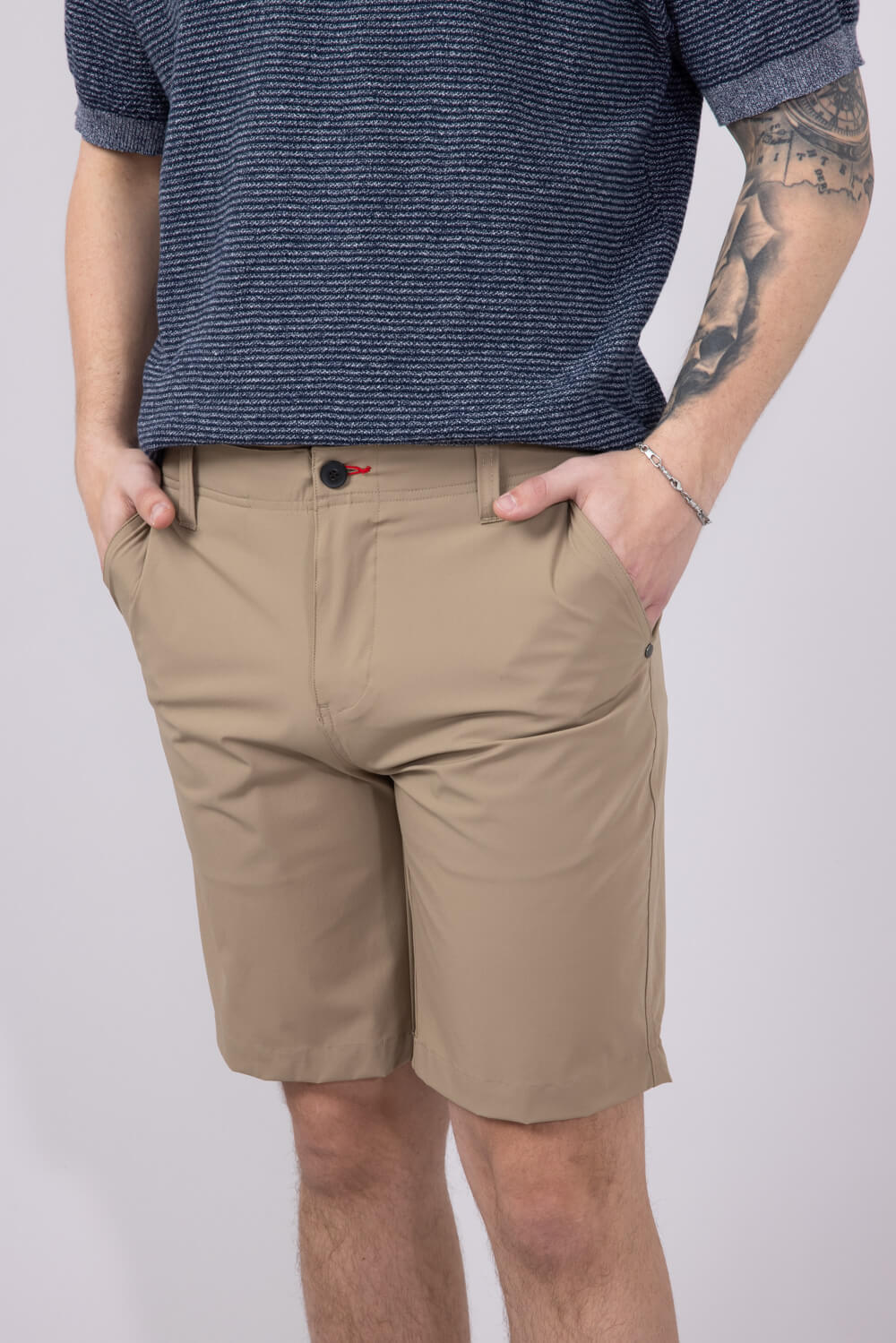 1897 Legends 9” Hydro Flat Front Shorts for Men in New Khaki 