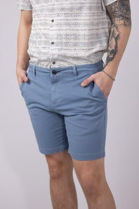 1897 Original 8" Heavy Wash Twill Shorts for Men in Malibu Blue
