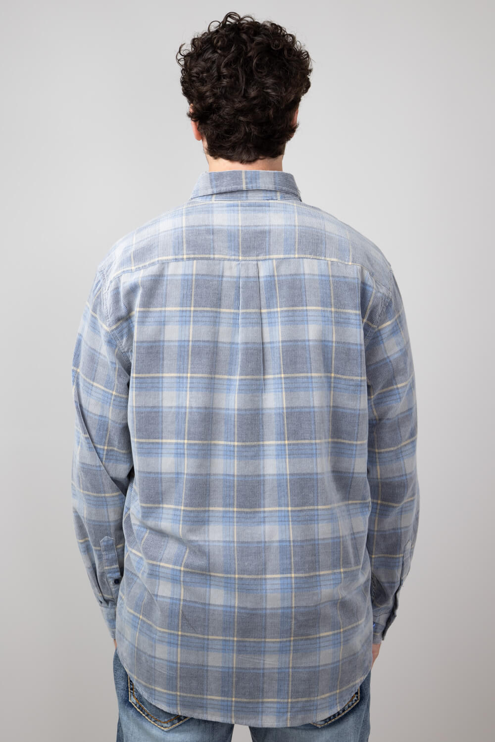 1897 Legends Corduroy Shirt for Men in Ecru Blue