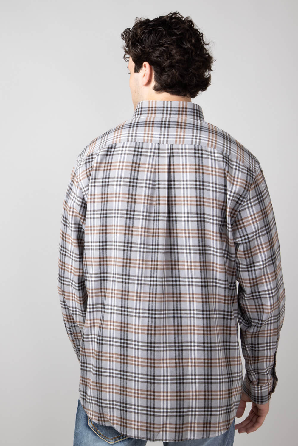 1897 Legends Flannel Shirt for Men in Grey/Brown