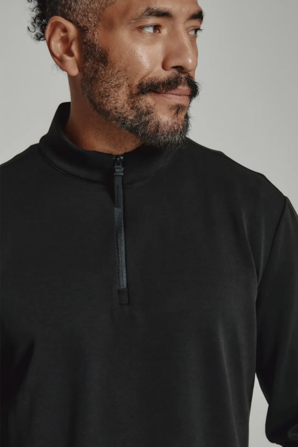 7Diamonds REV Quarter-Zip Pullover for Men in Black