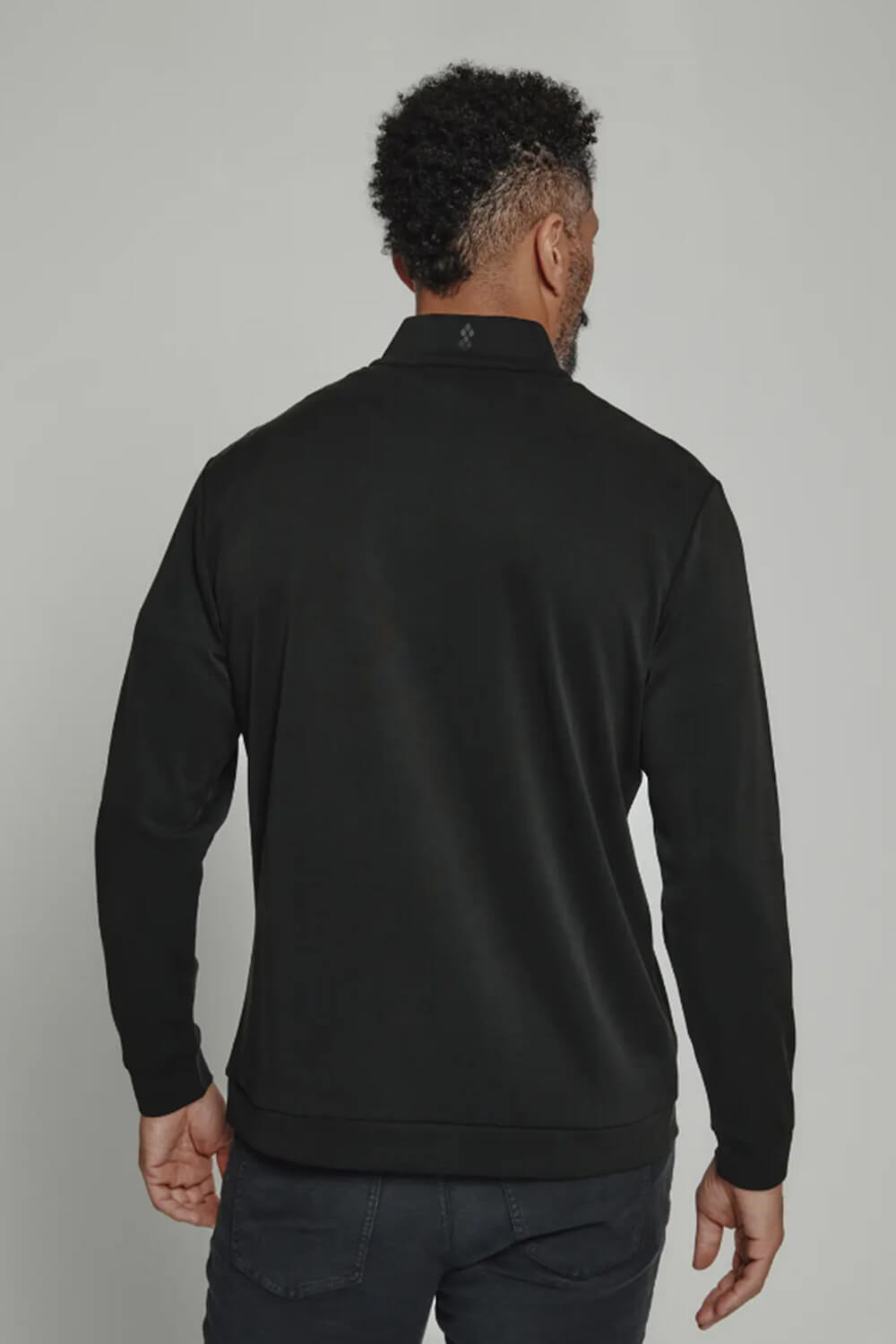 7Diamonds REV Quarter-Zip Pullover for Men in Black