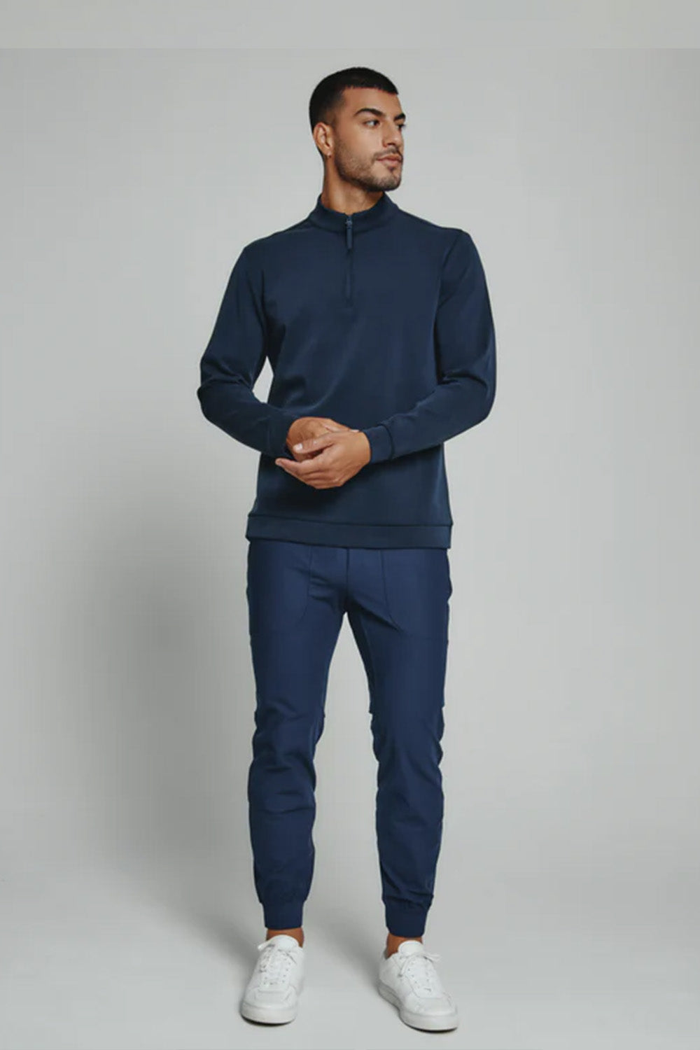 7Diamonds REV Quarter Zip Pullover for Men in Navy