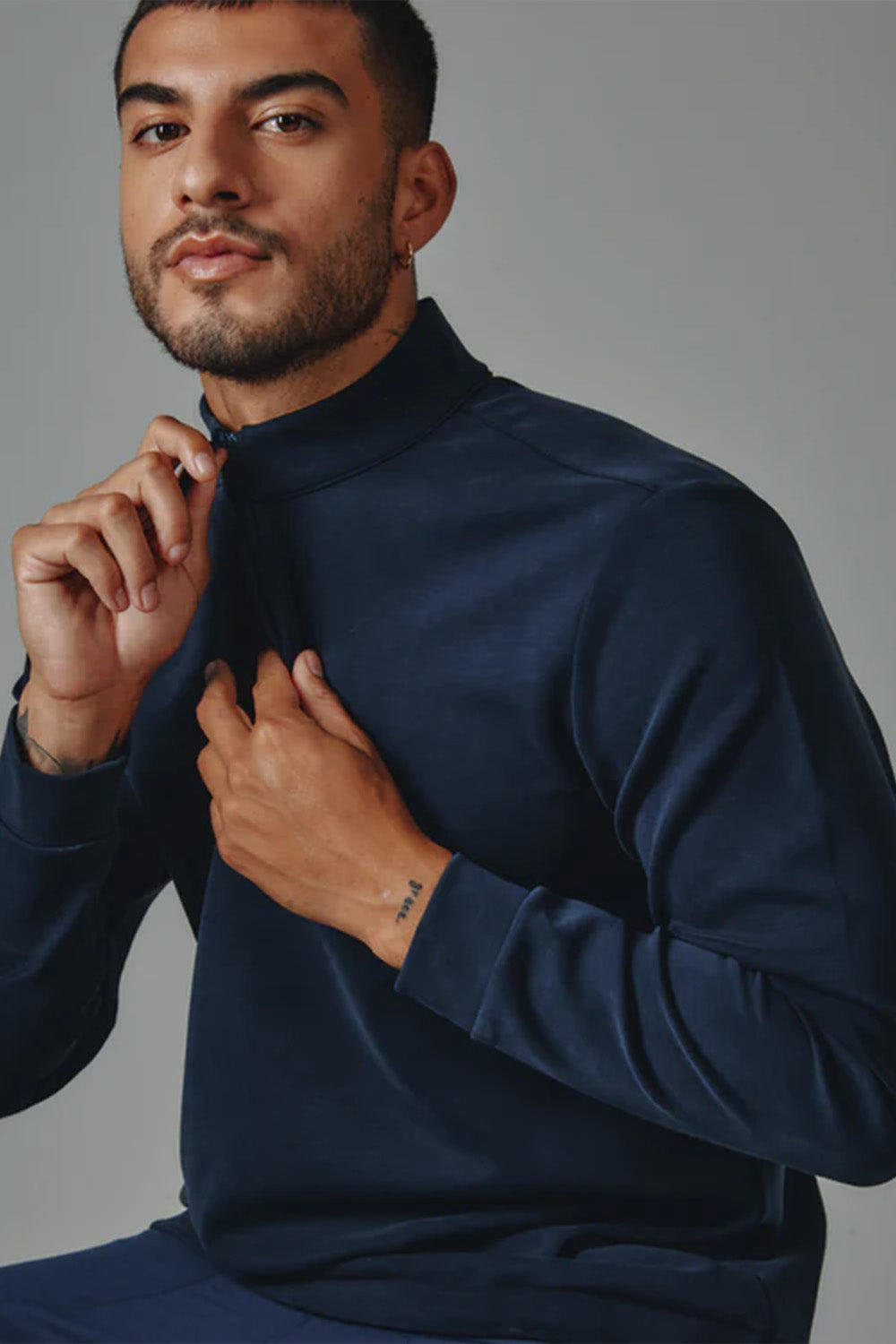 7Diamonds REV Quarter Zip Pullover for Men in Navy