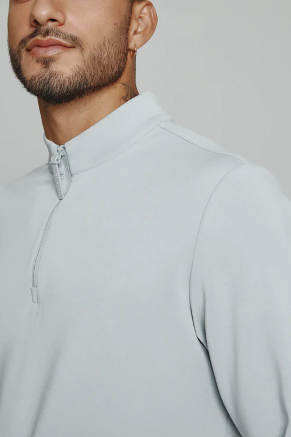 7Diamonds REV Quarter Zip Pullover for Men in Platinum