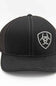 Ariat Offset Trucker Hat in Black 