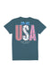 Simply Southern Youth USA Lace T-Shirt for Girls in Comet Blue 