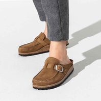 Birkenstock Buckley Suede Moccasin for Women in Tea/Natural Brown