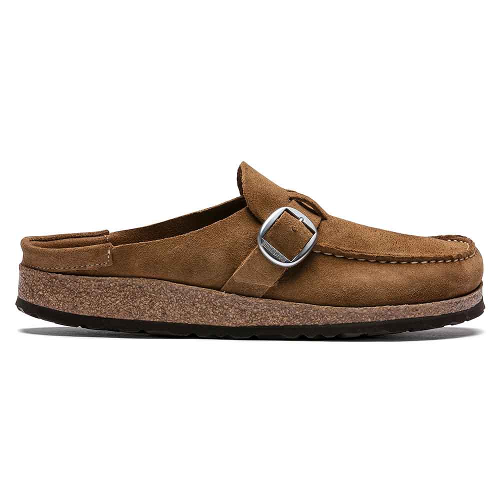 Birkenstock Buckley Suede Moccasin for Women in Tea/Natural Brown