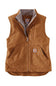 Carhartt Loose Fit Washed Duck Sherpa Mock Neck Vest for Women in Carhartt Brown