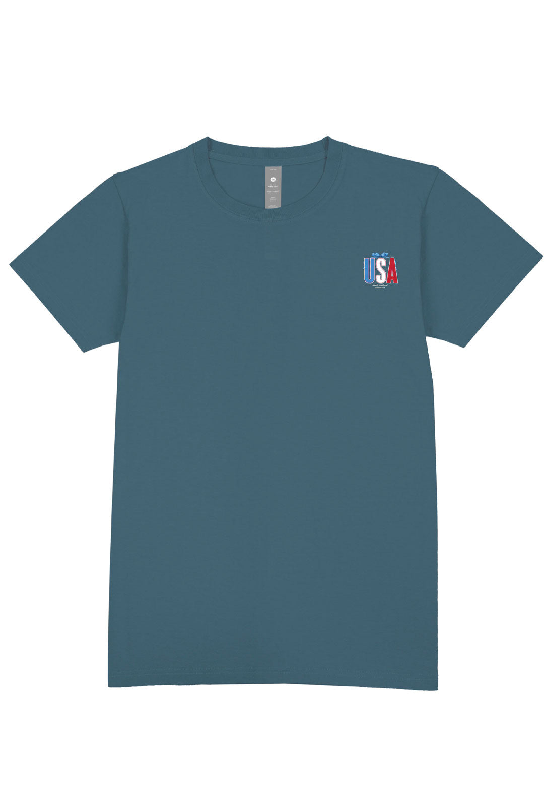 Simply Southern Plus Size USA Lace T-Shirt for Women in Comet Blue