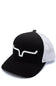 Kimes Ranch Weekly Trucker Hat for Men in Black/White