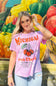 Michigan Cherry Graphic T-Shirt for Women in Pink