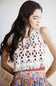 Open Weave Crochet Tank Top for Women in Natural | MAS2881-NATURAL
