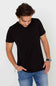 Basic Crewneck Tee for Men in True Black