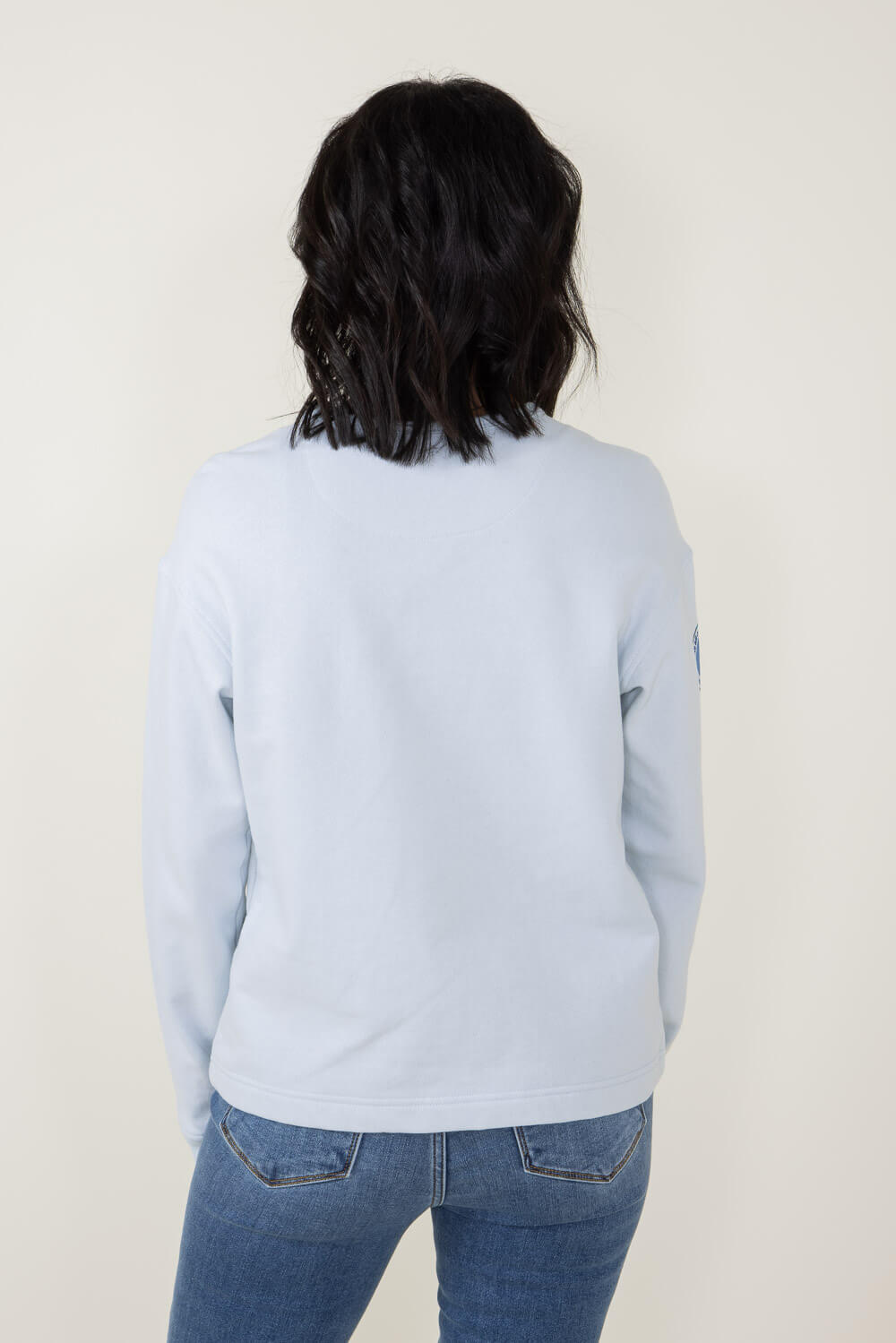 Patagonia Women’s Long Sleeve Unity Fitz Wildrise Crewneck in Chilled Blue