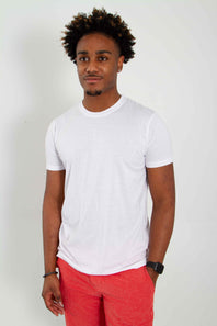 Basic Crewneck Tee for Men in White