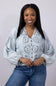 Denim Embroidery Top for Women