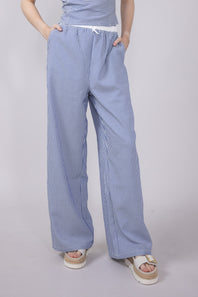 ACOA Pin Stripe Bustier & Pant Set for Women in Blue