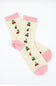 Cherries Socks for Women in Pink