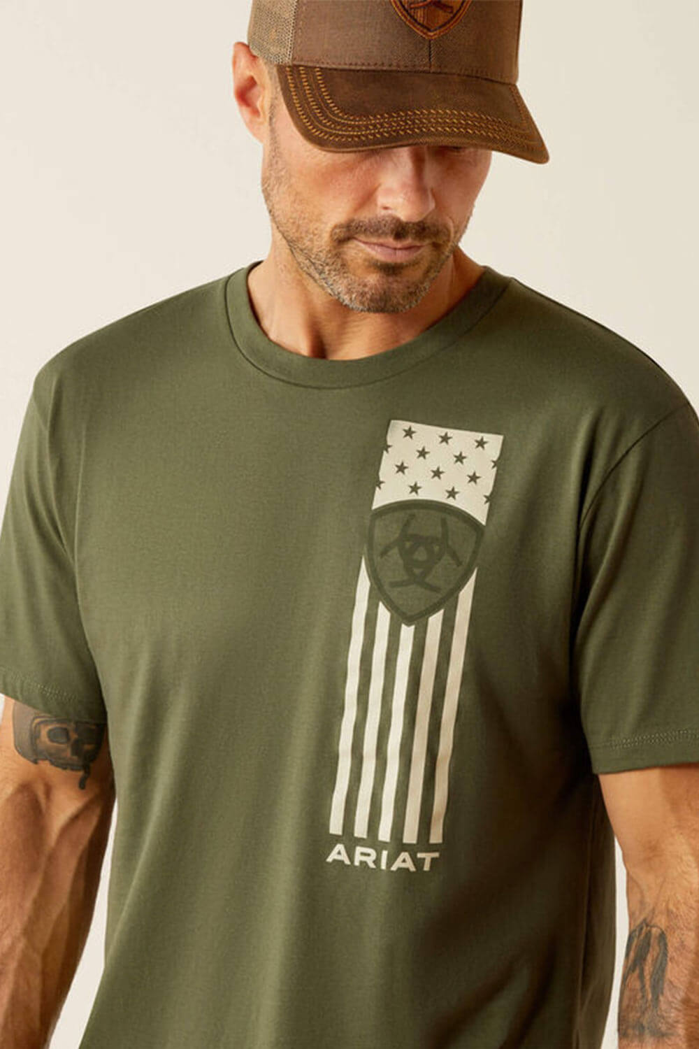 Ariat Patriot Stripe T-Shirt for Men in Green
