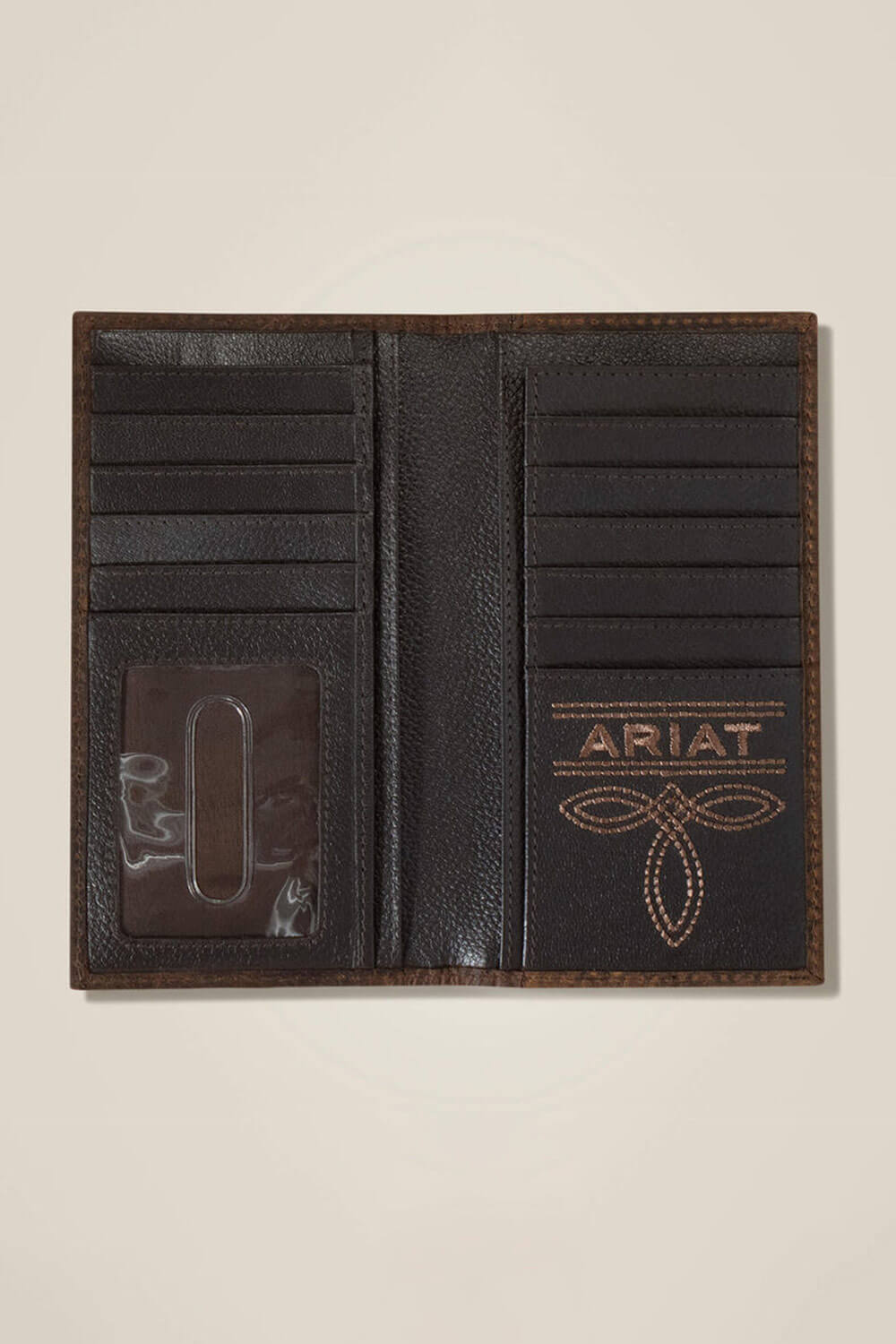 Ariat Rodeo Bull Hide Wallet in Brown