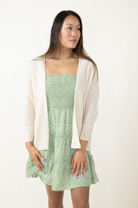 Shaker Stitch Cardigan for Women in Ivory