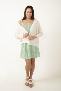Shaker Stitch Cardigan for Women in Ivory