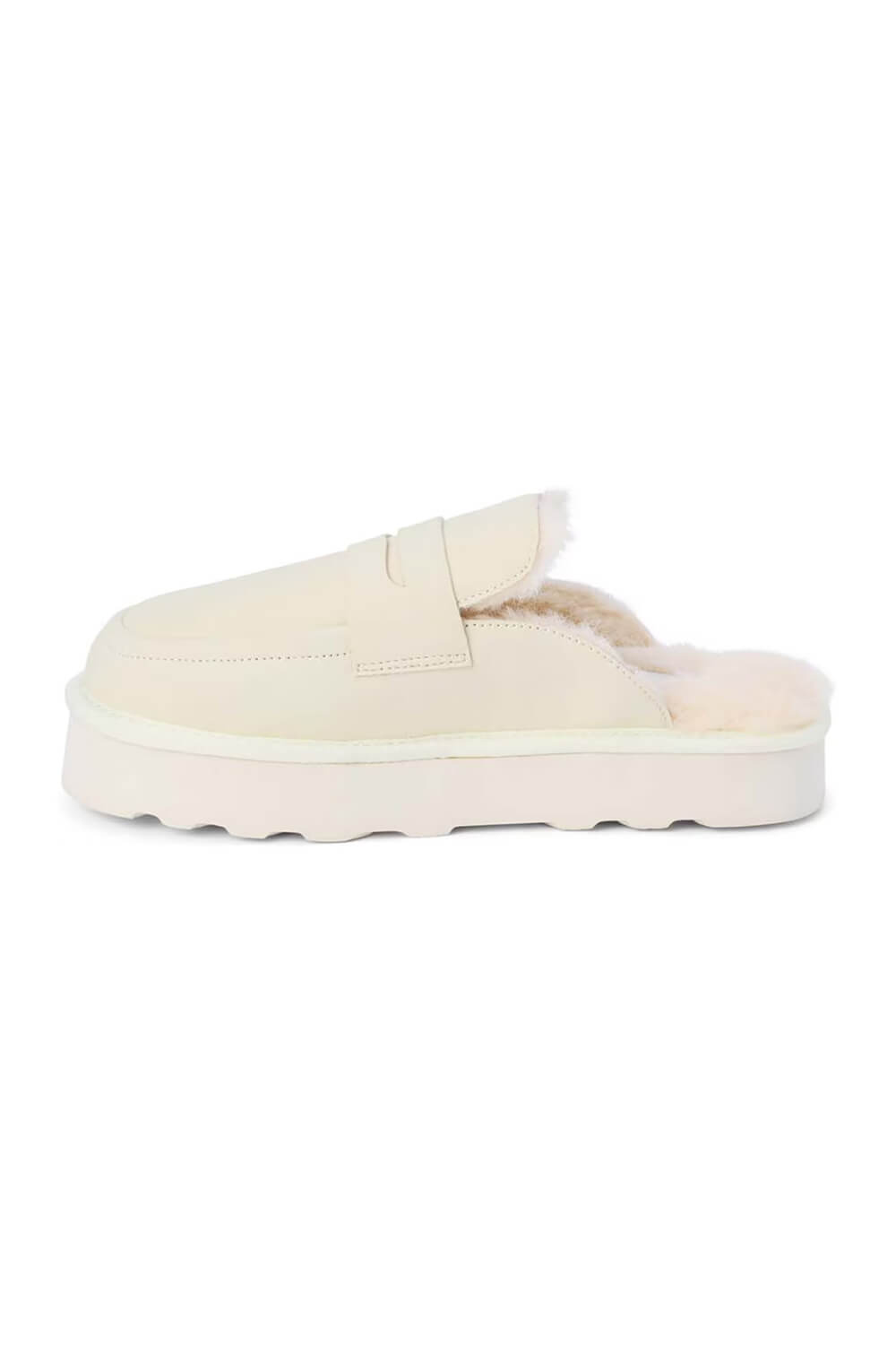 Beach by Matisse Stowe Fur Slippers for Women in Ivory