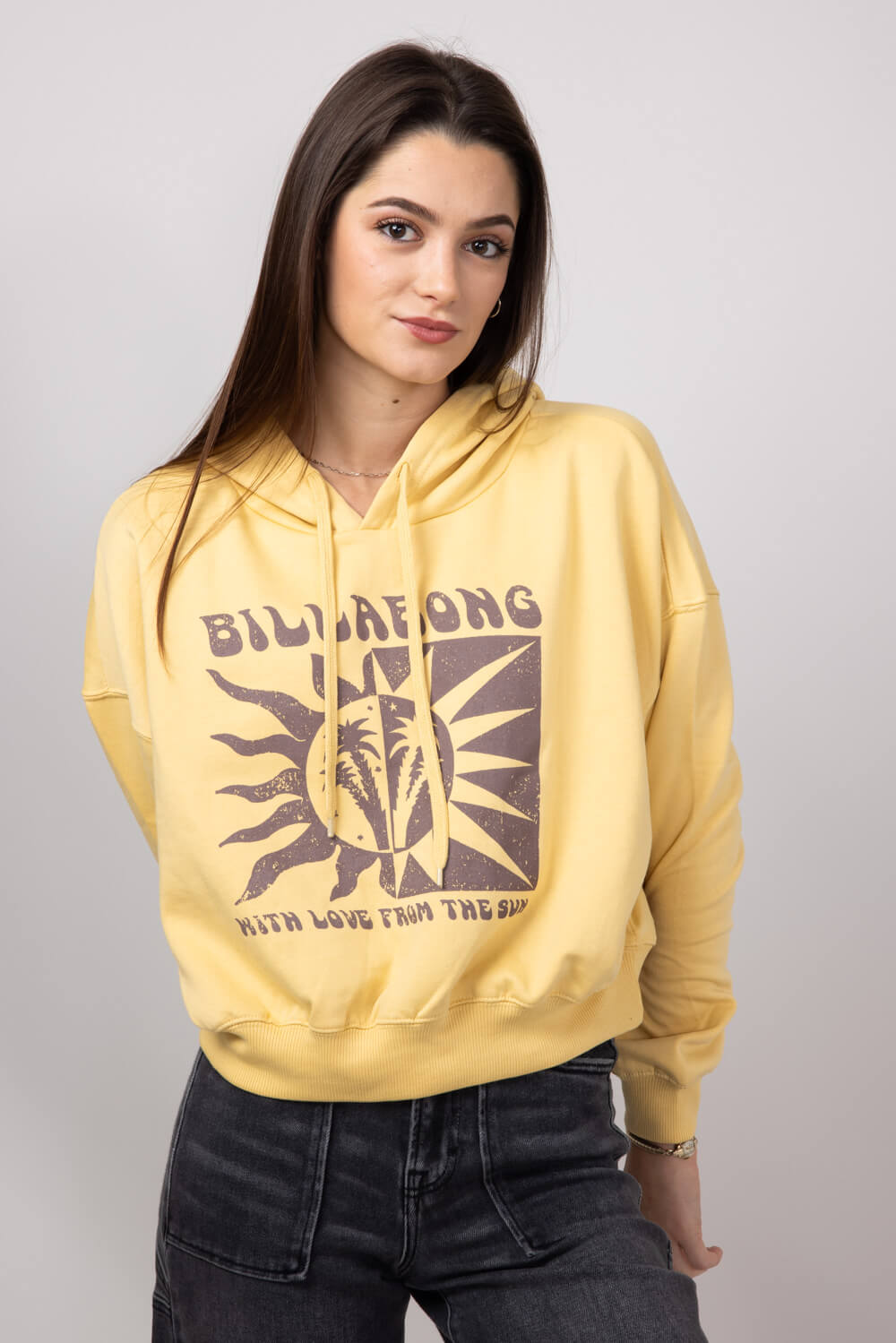 Billabong With Love From the Sun Hoodie for Women in Pale Yellow