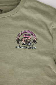 Billabong Youth Alligator Attack T-Shirt for Boys in Moss Heather
