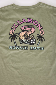 Billabong Youth Alligator Attack T-Shirt for Boys in Moss Heather