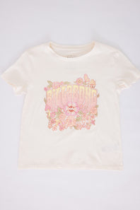 Billabong Youth Flower Power Graphic T-Shirt for Girls in Salt Crystal