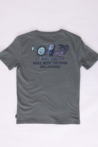 Billabong Youth Roll T-Shirt for Boys in Slate