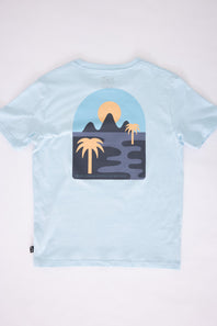 Billabong Youth Sun Down T-Shirt for Boys in Coastal Blue