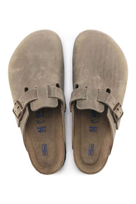 Birkenstock Boston Soft Footbed Oiled Leather Clogs for Men in Tobacco Brown