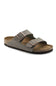 Birkenstock Arizona Birkibuc Sandals in Stone