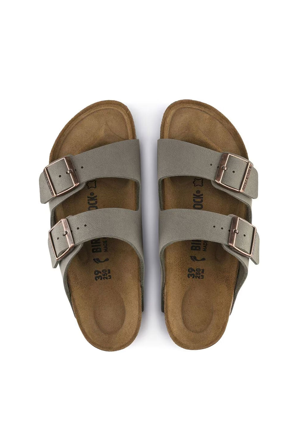 Birkenstock Arizona Birkibuc Sandals in Stone