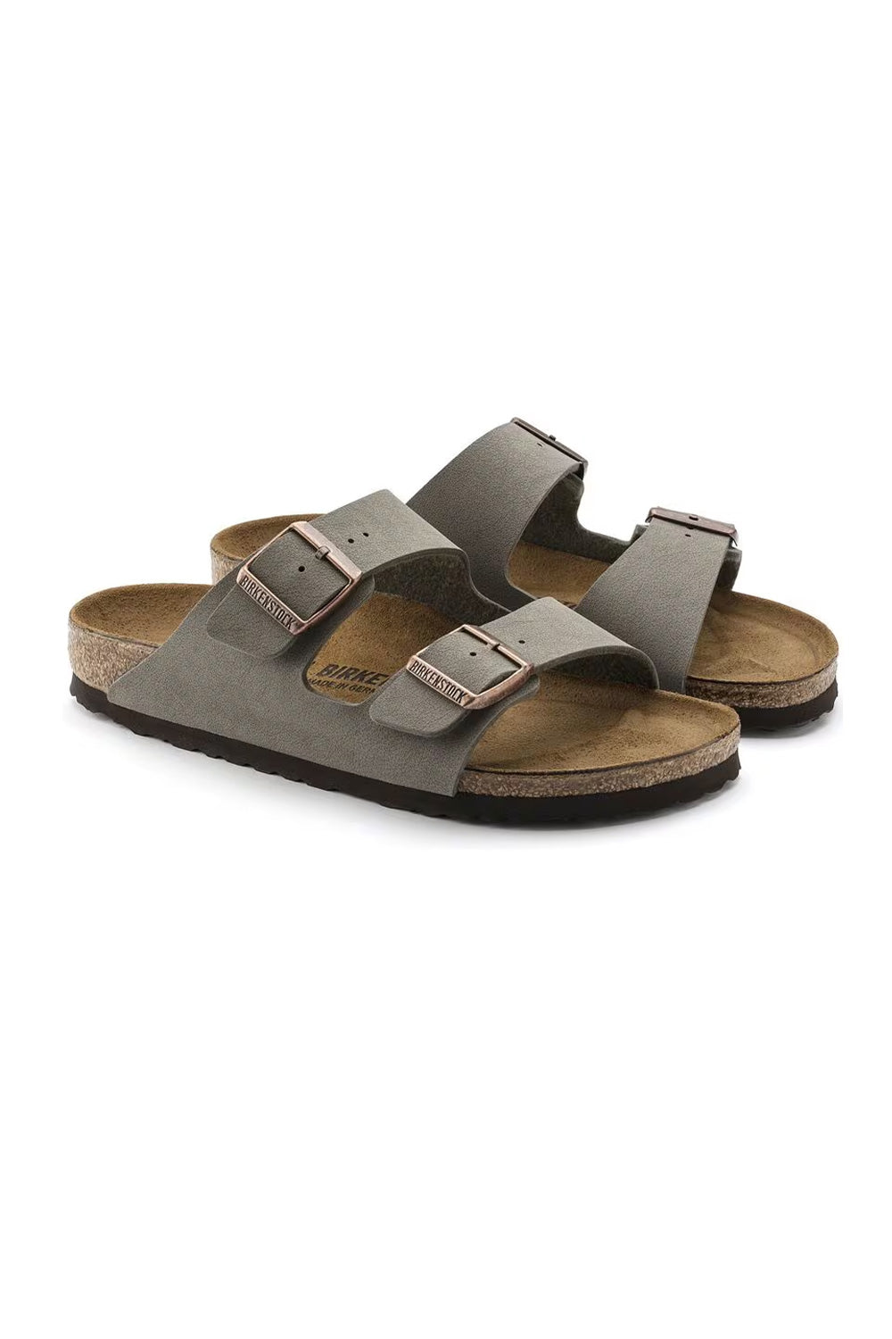 Birkenstock Arizona Birkibuc Sandals in Stone